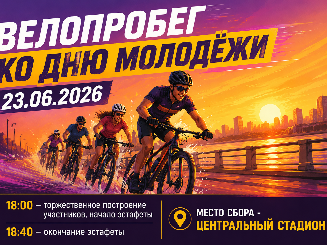 Велопробег ко Дню Молодежи..