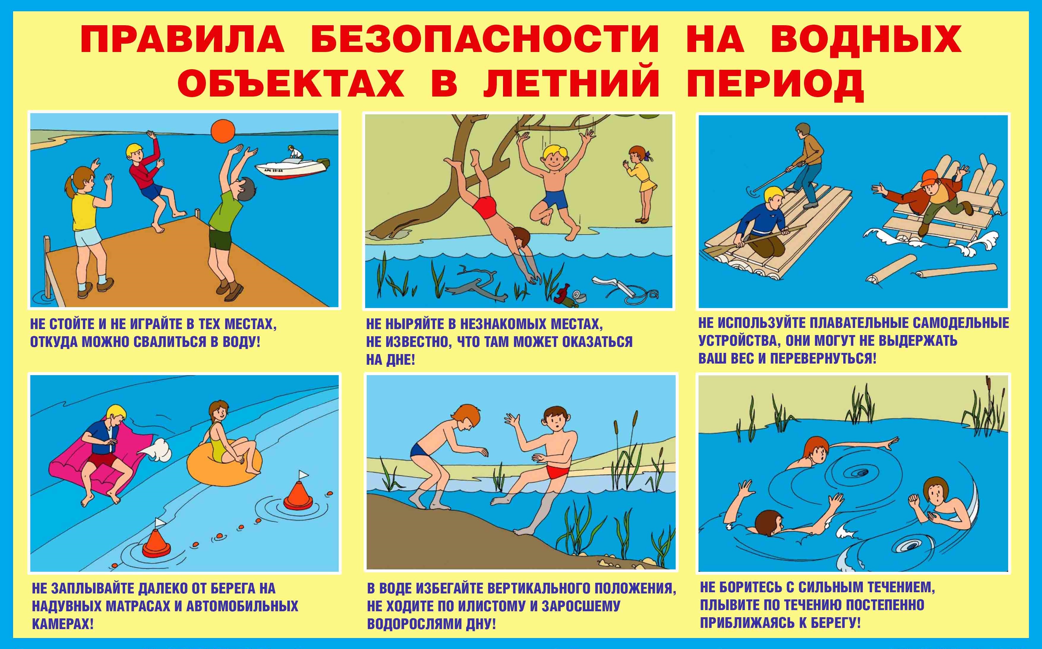 Памятка правил поведения на водных объектах:.