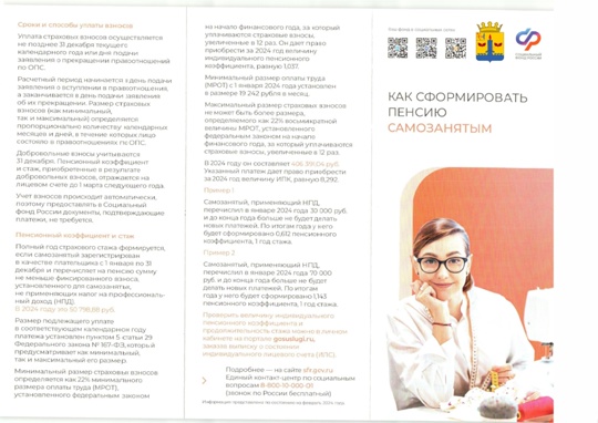 Как сформировать пенсию самозанятым..