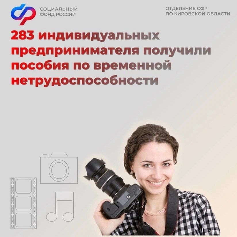 283 индивидуальных предпринимателя в Кировской области, которые добровольно зарегистрировались в системе социального страхования, получают больничные и пособия в связи с материнством..