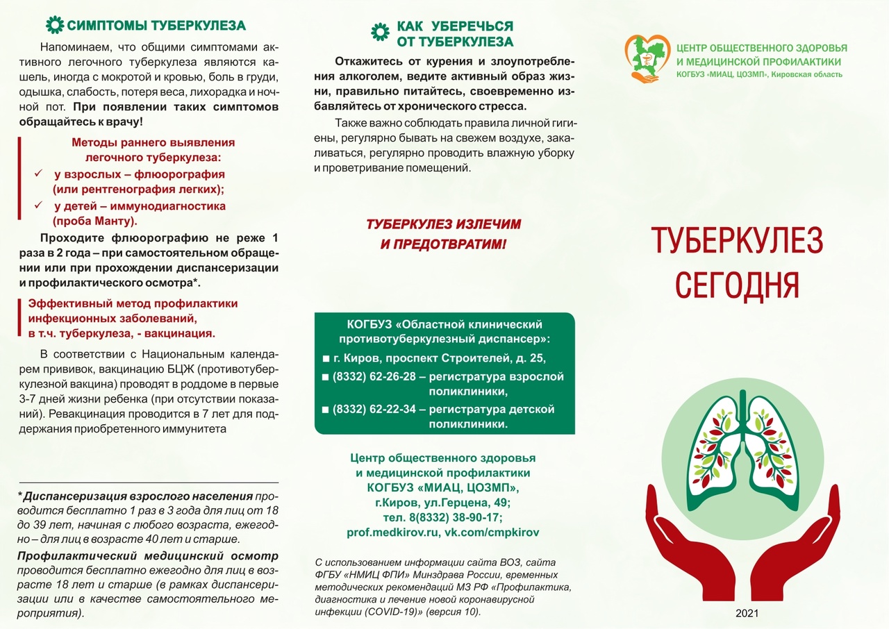 Памятка про туберекулез..